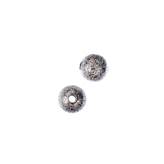 Distanziatore pallina diamantata da 8mm color Argento - 10 pz.