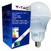 Lampadina Led V-Tac E27 30 WATT = 150 WATT Bulb -Bianco Naturale 4500K
