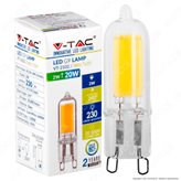 V-Tac VT-2102 Lampadina LED G9 2W Bulb IP44 - SKU 7337 / 7338 / 7339 - Colore : Bianco Caldo