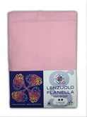 LENZUOLO CON ANGOLI IN FLANELLA ROSA Fior di Flanella © TUTTE LE MISURE - Misura : 2 PIAZZE