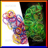 Loom Bands Elastici Colorati Glow 2 Fosforescenti - Bustina da 1000 pz