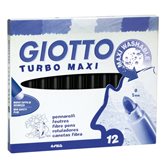 Pennarelli Turbo Giotto Turbo Maxi punta larga 1-3 mm nero 456036 (cfz. 12)