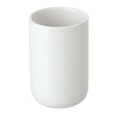 Portaspazzolini Bianco in Ceramica da Appoggio Moderno