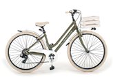 Bicicletta da donna in alluminio Milano 699 - Colore : Verde Oasi, Cestino : Senza cestino