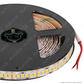 LEDCO Striscia LED 2835 Monocolore 240 LED/metro 24V Energy Saving - Bobina da 5 metri - Colore : Bianco Caldo