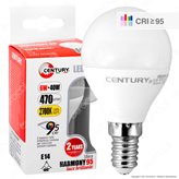 Century Harmony 95 Lampadina LED E14 6W MiniGlobo P45 CRI ≥95