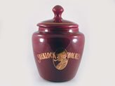 Vaso porta tabacco S.Holmes bombato piccolo in ceramica - Bordeaux