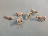 Pecore - set n. 6 pezzi - Landi  animali  3,5 CM