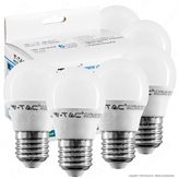 V-Tac VT-2256 Super Saver Pack Confezione 6 Lampadine LED E27 5,5W MiniGlobo G45 - SKU 2730 / 2731 / 2732 - Colore : Bianco Caldo