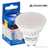 Imperia Ceramic Pro Lampadina LED GU10 9W Faretto Spotlight 100° Dimmerabile - mod. 209301