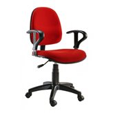 Easy sedia per ufficio operativa su ruote schienale regolabile - Colore : Rosso﻿
