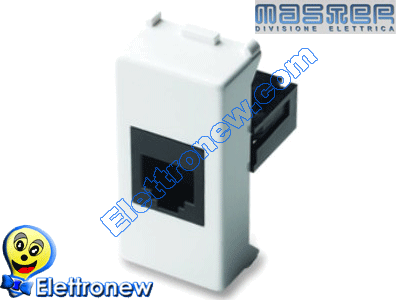 Master Mix presa telefonica RJ11 1 plug 6/4 bianca 21215