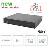 DVR 4 Canali 5in1 AHD / CVI / TVI / IP / ANALOGICO 1080N - Serie Silver - Setik