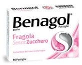 Benagol® Gusto Fragola Senza Zucchero 16 Pastiglie
