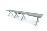 Tavolo GALLIPOLI in legno nobilitato finitura beton allungabile 180x100 cm - 480x100 cm (Gambe X)