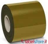 Ribbon mm 80x250 Mt colore ORO CERA-RESINA per stampa trasferimento termico