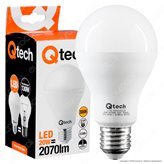 Qtech Lampadina LED E27 20W Bulb A70 - Colore : Bianco Caldo