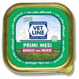 Vet Line Umido Primi Mesi Bufalo e Patate per Cuccioli Monoproteico 150g VetLine