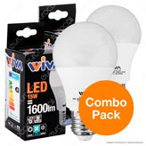 Wiva Kit LED Combo Pack - 2 Lampadine E27 da 12W e 15W - Colore : Bianco Freddo