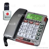 Amplicomms PowerTel 50 Alarm Plus Telefono Fisso con S.O.S. per Portatori di Apparecchi Acustici