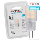 V-Tac VT-201 Lampadina LED Bispina G4 Spotlight 1.1W Bulb SMD Chip Samsung - SKU 21240