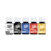 RESIN ART COLOR - Colori intensi e brillanti per resina in 5 colorazioni da 50ml (effetto coprente) - Confezione : Singolo colore- Colore : nero