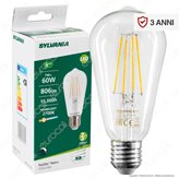 Sylvania ToLEDo Retro Lampadina LED E27 7W Bulb ST64 Filament Dimmerabile - mod. 28465