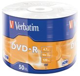 Verbatim 50 DVD-R Matt Silver AZO 4,7GB 16X shrink cellwrap - 43788