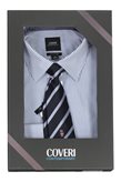 Coveri Collection Camicia classica uomo rigata con cravatta - L / Celeste