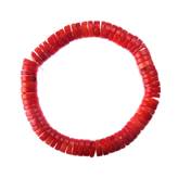Bracciale unisex elastico di Corallo bambù rosso