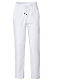 Pantalone Bianco Uomo Donna Per Medico Dentista Infermiere Oss Estetista 100% cotone dalla xs alla 3xl - Bianco, S