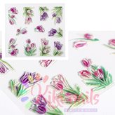 Stickers nail 5D tulipani, decorazione in rilievo