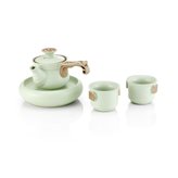 Ru Porcelain tea set green with warmer 4 pcs