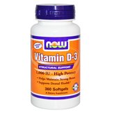 NOW FOODS  Vitamin D-3 1,000 IU 360 Softgels - vitamina D
