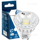V-Tac VT-2999 D Lampadina LED GU10 7W Faretto Spotlight Dimmerabile - Colore : Bianco Caldo