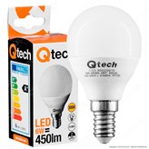 Qtech Lampadina LED E14 6W MiniGlobo P45 - Colore : Bianco Caldo