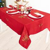 Servizio da tavola natalizio 6 posti con 6 tovaglioli : wh18-002 - Colore : Rosso, Misura : 6 posti, Tessuto : Poliestere