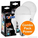 Wiva Kit LED Combo Pack Power - 2 Lampadine E27 da 15W e 20W - Colore : Bianco Freddo