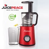 JuicePeace PRO Estrattore di Succo Professionale BPA Free - 32 Giri con Apertura da 78 mm per Inserire Frutta e Verdura Intera