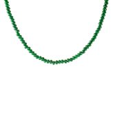 Collana di rondelle di Radice di Smeraldo ed Argento 925