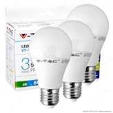V-Tac VT-1900 Super Saver Pack Confezione 3 Lampadine LED E27 9W Bulb A60 - SKU 7240 / 7241 / 7242 - Colore : Bianco Naturale