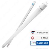 V-Tac PRO VT-121 SMD Tubo LED Nano Plastic T8 G13 18W Chip Samsung Lampadina 120cm - SKU 653 / 654 / 655 - Colore : Bianco Naturale
