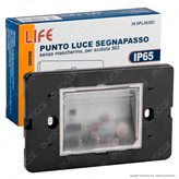 Life Punto Luce Segnapasso LED Montaggio a Incasso Rettangolare 2W IP65 Colore Nero - mod. 39.9PL5030C / 39.9PL5030N - Colore : Bianco Naturale