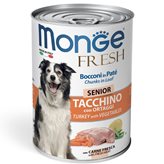 Monge Fresh Senior Bocconcini in Patè con Tacchino e Ortaggi 400 gr