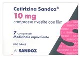 Cetirizina (sandoz)*7 cpr riv 10 mg