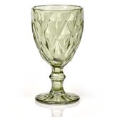 Kaleidosmilano Bicchieri calice LOIRA 6 pezzi diametro 9xh17cm - 280 Ml in vetro pressato adatto alla lavastoviglie colore Verde