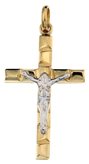 Croce da uomo in Oro Giallo e Bianco 803321713033