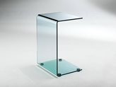 Tischchen aus gebogenem Glas Calamita