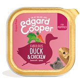 Edgard &amp; Cooper Umido per Cuccioli Anatra e Pollo con Broccoli Carota e Zucca 150g