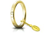 Fede Nuziale Unoaerre Cerchi di Luce 2,5 mm Oro Giallo con diamante - Misura anello : 13-Incisione: Interna (gratuita); -Testi incisioni: Kevin